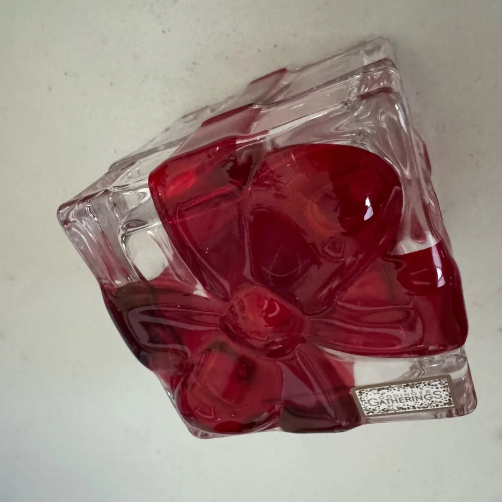 NWT Godingers “Gatherings” Shannon Crystal  Red Bow Trinket Box
